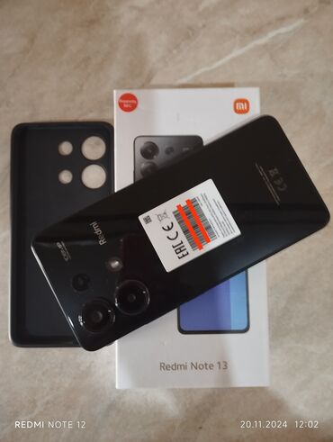 Xiaomi: Xiaomi Redmi Note 13, 256 GB, rəng - Qara, 
 Sensor, İki sim kartlı, Barmaq izi