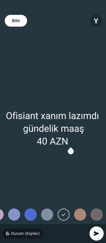 işci elanlari: Ofisiant tələb olunur, Restoran, Gündəlik ödəniş, 18-29 yaş, Təcrübəsiz