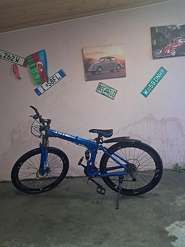 İdman velosipedləri: Dağ velosipedi – mavi rəng, 26" təkərlər Xüsusiyyətlər: - Alüminium — 2