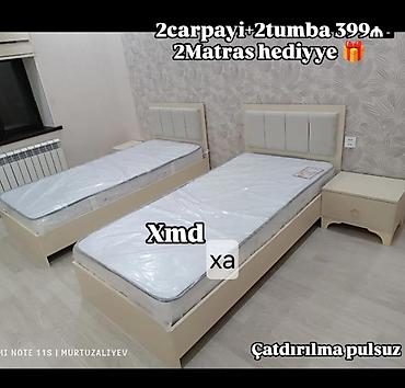 Məhsul: 2 ədəd tək çarpayı + 2 ədəd tumbadan ibarət dəst - Rəng