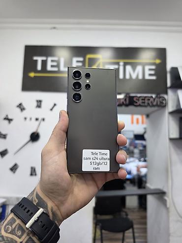 nokia telefonlari: Samsung Galaxy S24 Ultra, 512 GB, rəng - Qara, Zəmanət, Barmaq izi, Simsiz şarj — 1