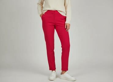 spodnie lata 80 damskie: Material trousers for women, size L