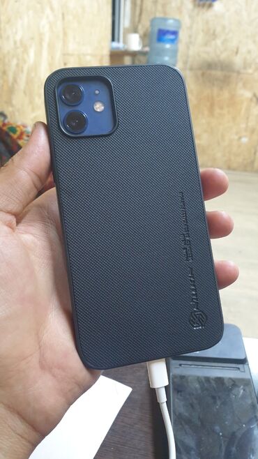 айфон 12 обычный: IPhone 12, Б/у, 128 ГБ, Синий, Зарядное устройство, Чехол, 76 %