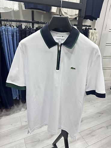 Рубашки: Мужская рубашка, S, M, XL, Lacoste, Новый, цвет - Белый, Самовывоз — 1