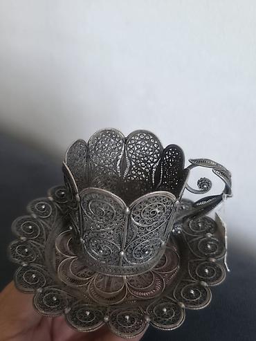 Qab-qacaq və mətbəx ləvazimatları: Çay dəsti, rəng - Gümüşü, Metal — 6