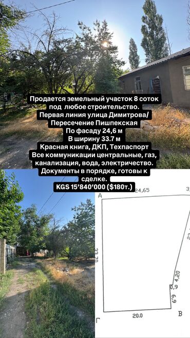 земельный участок ак босого: Үй, 55 кв. м, 3 бөлмө, Кыймылсыз мүлк агенттиги, Эски ремонт