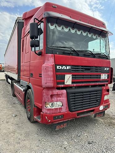 Тягач DAF XF с тентованным полуприцепо стандарт - Марка/модель тягача at lalafo.kg Тягач DAF XF с тентованным полуприцепо стандарт - Марка/модель тягача