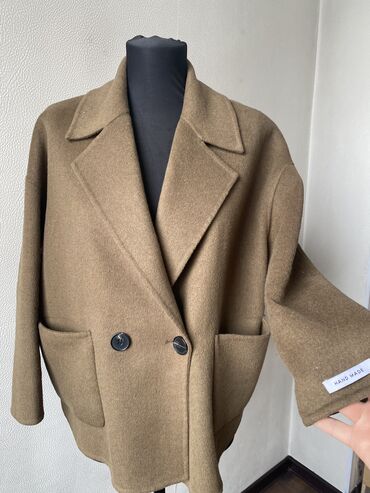 Мега популярная пальто кашемир Made in Korea, короткое, новое, размер