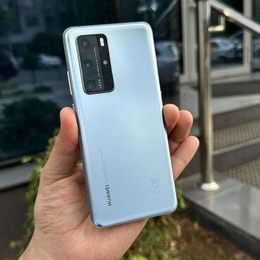 Huawei: Huawei P40 Pro, Б/у, 256 ГБ, цвет - Голубой, 2 SIM