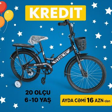 predo pampers 6 nomre qiymeti: Yeni İki təkərli Uşaq velosipedi Stels, 20", sürətlərin sayı: 1, Ödənişli çatdırılma