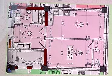 1: 1 комната, 55 м², Элитка, 10 этаж, ПСО (под самоотделку) — 2