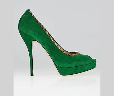 Tuflilər: Tuflilər, Gucci, Ölçü: 35.5, rəng - Yaşıl, İşlənmiş — 3