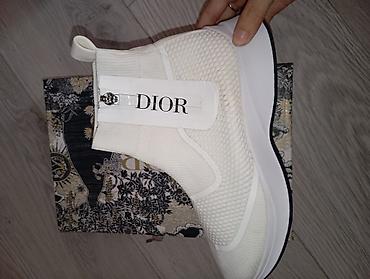 кеды dior: Кроссовки, 36.5, Dior, Новый, цвет - Белый, Платная доставка — 2
