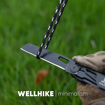веревки: Мультитул WELLHIKE S.W.S Minimalism (черный) 11х2х2.5см (WK043101) — 2