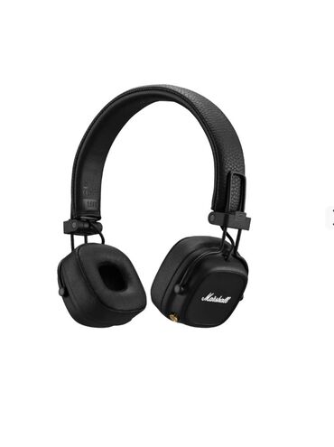 Динамики и колонки: Б/у Беспроводные (Bluetooth) Наушники, Marshall, цвет - Черный