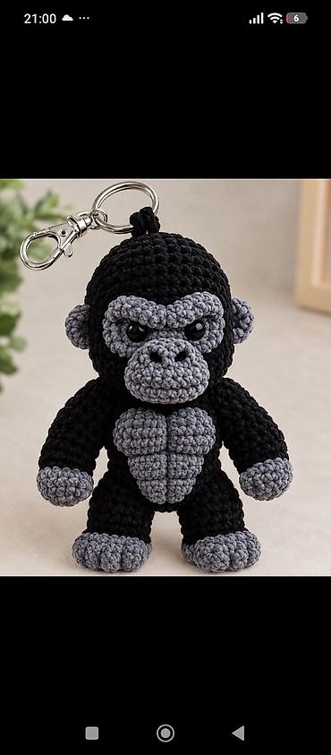qol saatları kişi ucun: Amigurumi gorilla açarlıq - Material: əl ilə toxunmuş amigurumi — 1