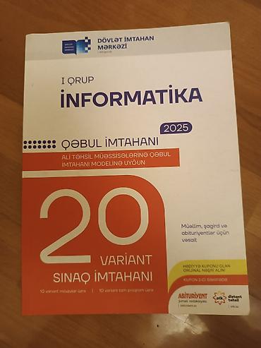 Testlər: Məhsul: Fizika, ingilis dili, informatika test topluları dəsti - — 10