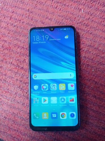 Мобильные телефоны и аксессуары: Huawei P Smart 2019, Б/у, 32 ГБ, цвет - Синий, 2 SIM