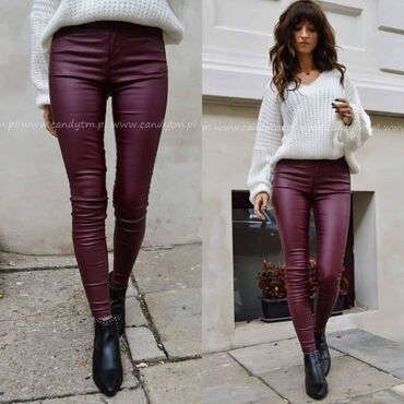 Pantalone: Hit pantalone od eko koze za puniji i vitkiji stas u puno lepih boja - — 9