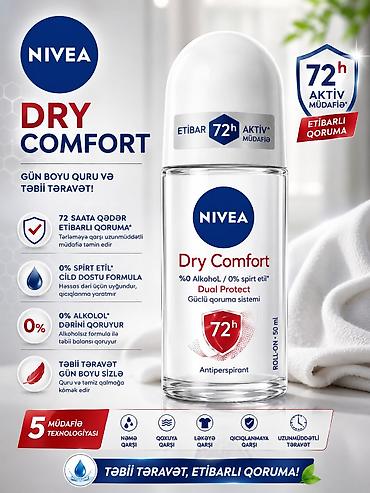 qadın sapaşkiləri: NIVEA Roll-on dezodorant/antiperspirant seriyası – 50 ml Variantlar — 2