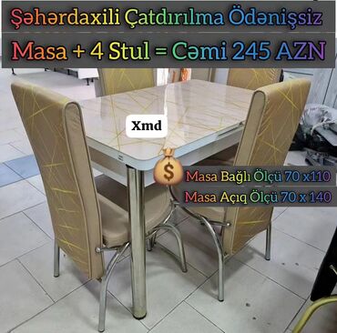 Dolablar: Yeni, 4 stul