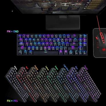 klavyatura komputer: Redragon Deimos K599 RGB Red Switch simsiz mexaniki gaming klaviatura — 3