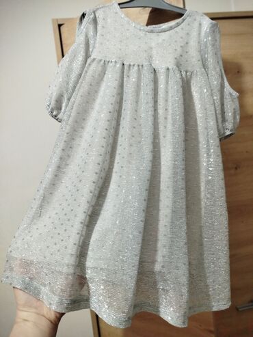 srebrne haljine: Koton, Midi, Short sleeve, 110-116 at lalafo.rs srebrne haljine: Koton, Midi, Short sleeve, 110-116