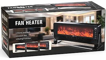 jysk grejalice: Električni grejač sa ventilatorom i efektom kamina - Moderan grejač — 2