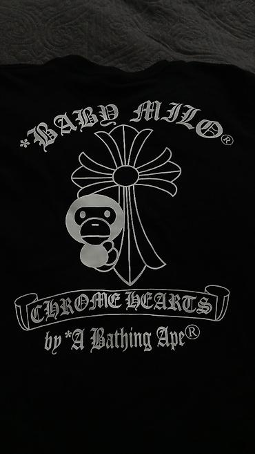 Футболки: A Bathing Ape x Chrome Hearts “Baby Milo” qara T‑şört - Rəng: qara - — 3