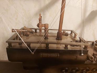 model 1: Təmiz taxtadan hazırlanma gəmi maketi 1.35m uzunluğu 20sm eni 80sm — 3