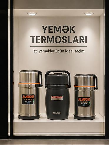 Qab-qacaq və mətbəx ləvazimatları: Yəmək üçün termos, Paslanmayan polad — 3