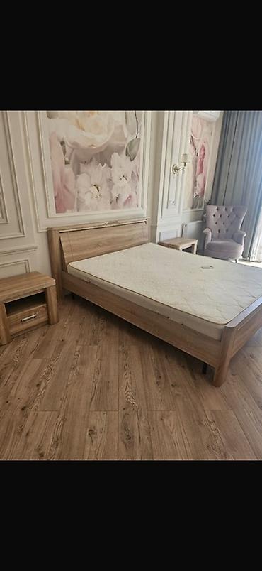 Спальный гарнитур в современном стиле, цвет теплый дуб. Состав at lalafo.kg Спальный гарнитур в современном стиле, цвет теплый дуб. Состав