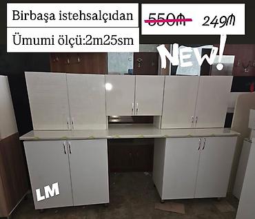 *Mətbəx mebellərinin sifarişlə hazırlanması✔️* Ölçü : 2metr25sm☑️ lalafo.az -da *Mətbəx mebellərinin sifarişlə hazırlanması✔️* Ölçü : 2metr25sm☑️