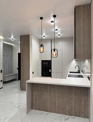 silver kitchen: Кухонный гарнитур, Новый, цвет - Бежевый — 1