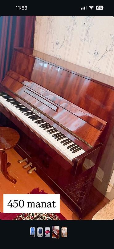 silikon piano: Belarus (БЕЛАРУСЬ) marka vertikal pianino - Korpus: parlaq qəhvəyi — 1
