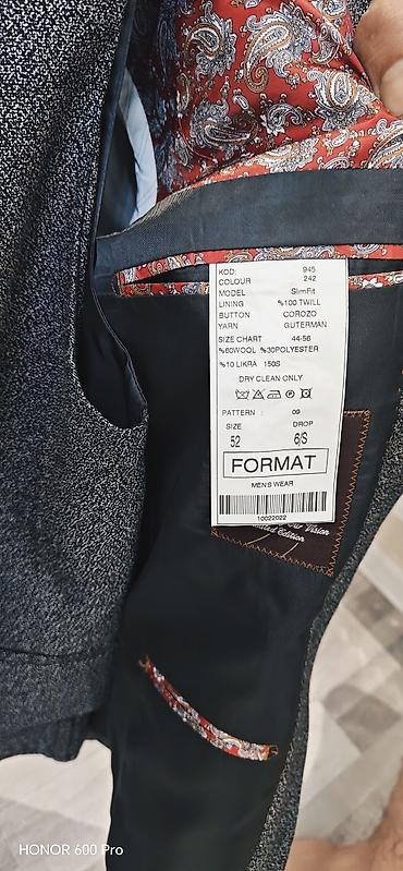 Костюмы: Format Men’s Wear kişi dəst kostyum – pencək + jilet - Model: Slim — 3