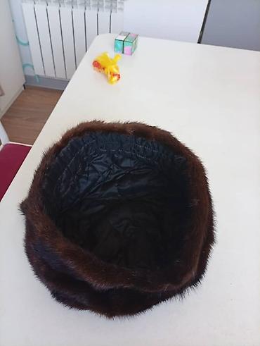 норковая косынка: Шапка, Беретка, Норка, Осень-весна, С помпоном — 2