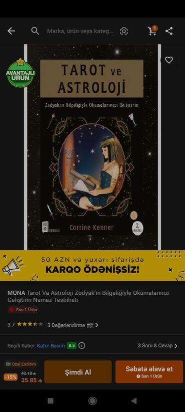 elmi kitablar: TAROT VƏ ASTROLOJİ KİTABİ SATİLİR
OZ QİYMETİ ASAGİDADİR