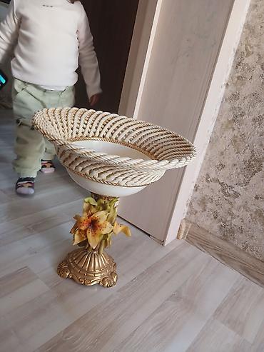 goyercin yemi: Farfor.meyvə qabı.39 cm.diametri 33sm farfor hörüklü — 3