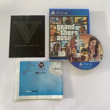 бугенвиллия в баку: PlayStation 4 üçün Grand Theft Auto V oyun diski, oyun qutusu və
