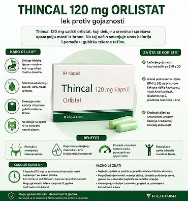 baletanke devojcice: Thincal 120 mg Orlistat – lek protiv gojaznosti Opis: - Sadrži — 1