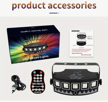 Projektorlar: Rgb Led Storoboskop, pultla uzaqdan idarəetmə mümkündür — 9