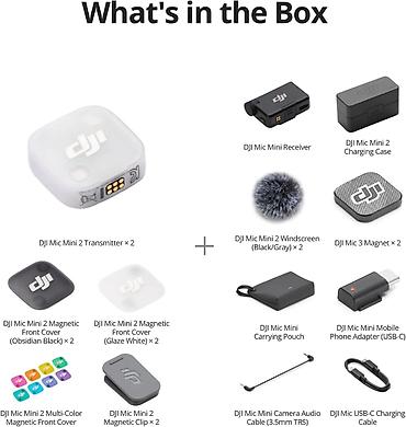 Петличные микрофоны: 🔥Новинка🔥 Mикрофoн DJI Mic Mini 2 (2 ТХ + 1 RХ + Сhаrging Cаse) — 2