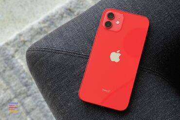 Apple iPhone: IPhone 12, Б/у, 128 ГБ, Красный, Защитное стекло, Чехол, 86 %