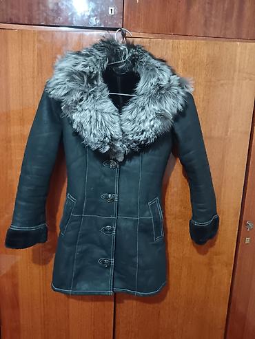 Дубленки: Дубленка, Турция, Короткая модель, С капюшоном, S — 3