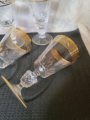 Ostali antikviteti: Luksuzne kristal case za vino1955/56 god,rucni rad — 18