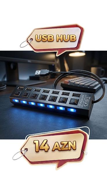 kompüter: USB HUB 7 portlu 🔌 Bütün cihazlarını eyni anda qoş! Rahat — 1
