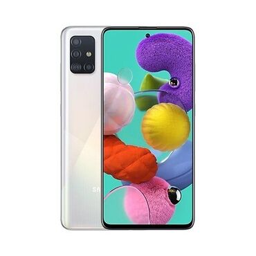 samsung s3650: Samsung Galaxy A51, 64 GB, rəng - Ağ, İki sim kartlı, Face ID, Sensor