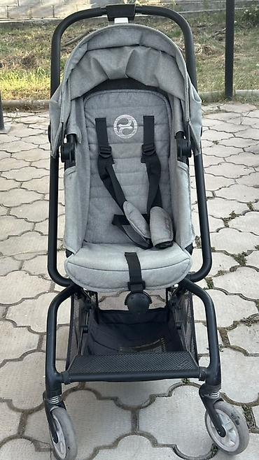 детский электрический велосипед: Коляска, Cybex, цвет - Серебристый, Б/у — 1