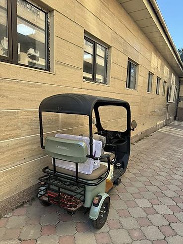 зонт на скутер: Электрический трёхколёсный скутер/рикша с крышей и ветровым стеклом - — 3